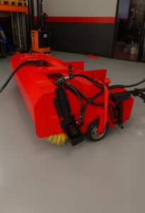 forklift önüne takılan süpürge